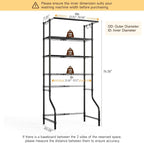 ONBRILL 3 Tiers Expandable Over Washer and Dryer Shelves, Black - Image 3