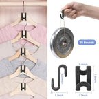 80Pcs Space Saving Hanger Hooks, Plastic Hanger Connector Hooks Black - Image 7