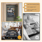 Surblue Hanging Closet Storage Bag Collapsible 3-Shelf Washable Oxford Fabric with 2 Hooks (XL 17.71 * 11.81 * 20in, Grey) - Image 4