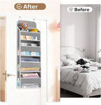 Over the Door Organizer, 4 Large Pocket Hanging Storage with 40lb Capacity - Image 6