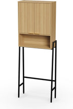 Over The Toilet Storage Cabinet,25" W Bathroom Organizer, Oak - Image 9