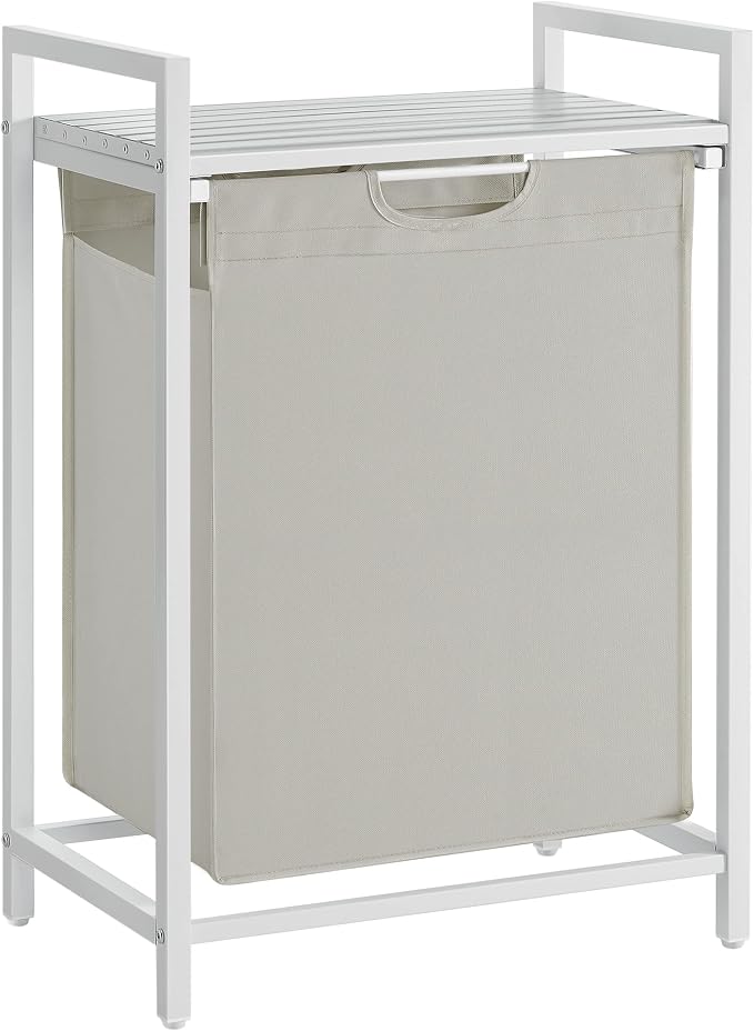 VASAGLE Laundry Hamper with Shelf, 1 Pull-Out Bag, 17.2 Gallons (65L) by Unknown