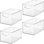 iDesign Stackable Clear Plastic Bin, 4-Pack - Image 9