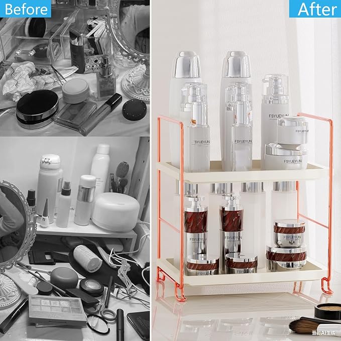 FSyueyun 2-Tier Bathroom Countertop Organizer, Makeup Organizer for Vanity - Image 4