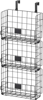 IRIS USA Over The Door Organizer, 3 Pack, Hanging or Wall Mount Wire Basket - Image 4