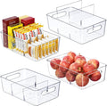 Mpotmiy 4-Pack Pantry Organizers and Storage, Clear Fridge Organizer Bins by Mpotmiy