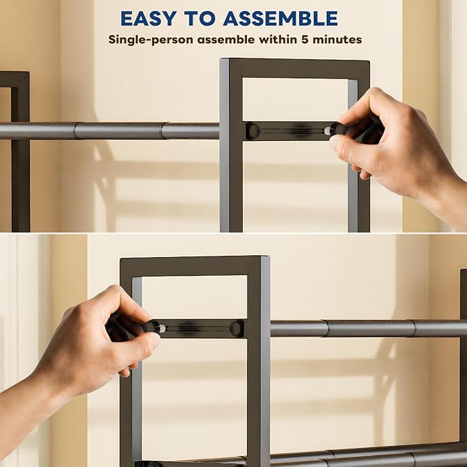 Expandable Shoe Rack, 2-Tier 19"-43.3" Adjustable Shoe Rack for Closet - Image 5