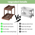 MHXW SXPN Bamboo Under Sink Organizer, 2 Pack Pull Out Cabinet Organizer - Image 6