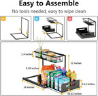 Ceetug Slide Out Under Sink Organizers and Storage, Black, 1 Pack - Image 5