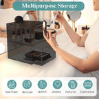 SpaceHacks 2 Pack Stackable Makeup Organizer and Storage, Acrylic Organizers，Clear Plastic Storage Drawer with Pull-Out Handles for Vanity, Undersink, Kitchen Cabinets, Pantry, Black - Image 5