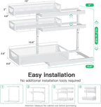 Under Sink Organizer, 1-Pack 3-Tier Pull Out Cabinet Organizers and Storage - Image 8