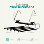 Utopia Home Pants Hangers, Space Saving 2 Pack Black Foldable Hangers - Image 2