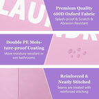 125L Pink Laundry Basket, Extra Large Clothes Basket with Handles, Waterproof Dirty Clothes Hamper, Collapsible Laundry Bin Stand Upright, Sturdy Storage Basket for Bathroom, Flat, Pink - Image 9