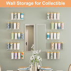 upsimples 14 Pcs 15" Acrylic Shelves for Wall Display and Storage, Clear - Image 7