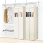 Zilink Long Garment Bags for Gowns Dress Bags for Gowns 65 in, Beige, 2Pack - Image 6