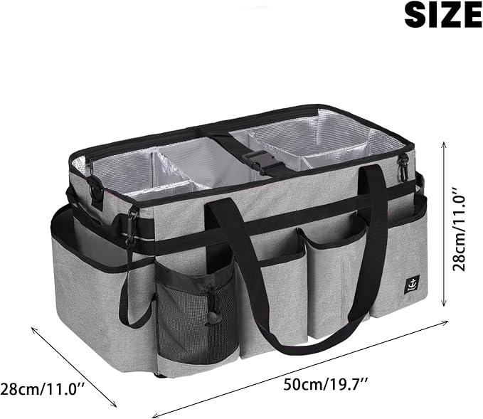 Extra large Cleaning Caddy Bag Built-in hard plastic Aluminum foil lining - Image 2
