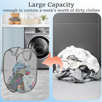 Foldable Mesh Laundry Baskets 2 Pack Large Side Pocket Strong Handle - Image 7