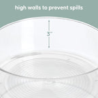 Kitchen Spaces Compact Lazy Susan Organizer, Fridge or Cabinet Turntable Shelf Storage for Kitchen and Pantry Items, Great for Spices or Condiments, Clear and Sturdy with Full Spin, 9 x 9 x 3.4 inches - Image 4