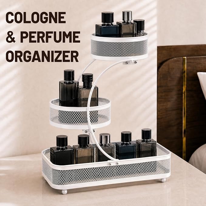 3 Tier Bathroom Counter Organizer-Metal Makeup Organizer for Vanity - Image 8
