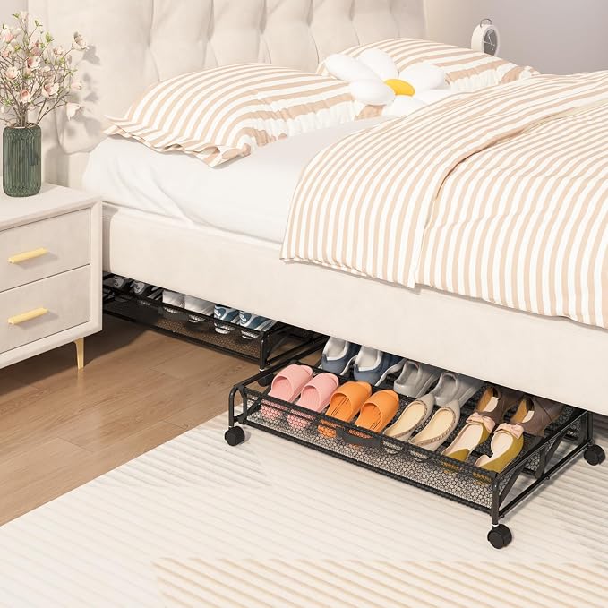 Under Bed Shoe Storage, Rolling Under-bed Storage Containers - Image 6