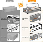 Under Bed Storage with Wheels 3Pack Storage Containers with Clear Window | Under Bed Drawers Rolling Under Bed Storage for Clothes,Shoes, Blankets (30.71 x 16.93 x 6.69 in, Light Grey) - Image 5