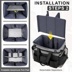 Large Rolling Cleaning Caddy with Wheels, Cleaning Supplies Organizer - Image 4