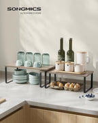 SONGMICS Cabinet Organizer Shelf, Set of 2 Spice Rack, Kitchen Storage - Image 2