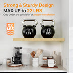 BAYKA Light Oak-Toned Floating Shelves 22.5in, Set of 3, Wall Mounted Shelf - Image 4