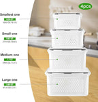 Freshmage Fruit Storage Containers for Fridge with Removable Colander 4 PCS - Image 2