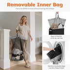 SOLEDI 100L Laundry Hamper with Lid, Large Collapsible Laundry Basket - Image 4