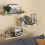 Floating Shelves Set of 3, Wood Wall Shelf, Farmhouse Shelf for Bedroom - Image 2