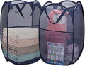 Foldable Clothes Basket Mesh Pop Up Laundry Hamper for Apartment, RV by Aplter