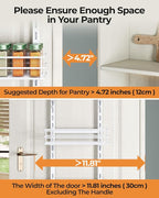 6-Tier Narrow Pantry Door Organizer,Over the Door Pantry Organizer,White - Image 2