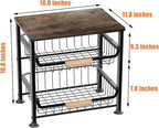 NiuYichee 3-layer Kitchen Fruit Storage Basket Snack Rack, Countertop & Desktop Pull-out Metal Basket with Handle, Organizers - Image 3