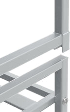 Simple Houseware 3-Tier Stackable Metal Panel Shoe Rack, Silver - Image 5
