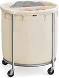 SONGMICS Laundry Basket with Wheels, 63.5 Gal., Steel Frame, Removable Bag by Unknown