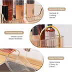Bathroom Counter Organizer Countertop, 3 Tier Makeup Perfume Shelf Storage, Skincare Cosmetic Tray for Dresser Vanity - Gold - Image 5