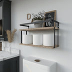 RICHER HOUSE Floating Shelves Bathroom, Wall Mounted Shelf Over Toilet - Image 4