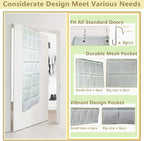 18 Pockets Over the Door Organizer with 4 Kind Pockets,Behind Door Shoes Rack,Back of Closet Storage Organization for Socks,Hat,Underwear,Luggage Packing,Hanging Holder Shelf in Home Dorm,Travel,Green - Image 7