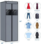 Zilink Garment Bags for Hanging Clothes Garment Covers 54 in, Grey - Image 4