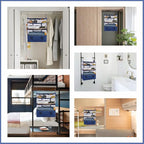 Surblue Hanging Closet Storage Bag Collapsible 3-Shelf Washable Oxford Fabric with 2 Hooks (XL 17.71 * 11.81 * 20in, Blue) - Image 7