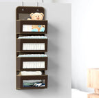 Simple Houseware 4 Clear Window Pocket Over Door Hanging Organizer, Brown - Image 6