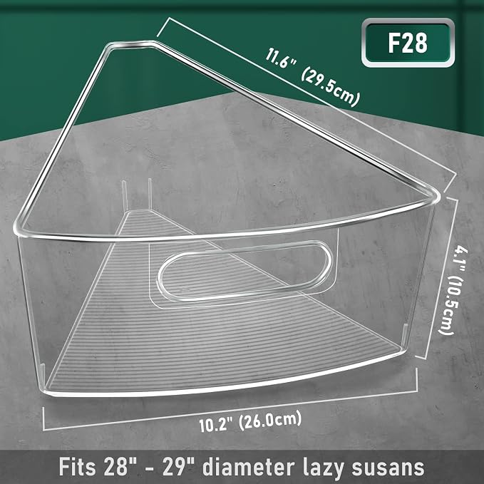 JEISSLIA Lazy Susan Cabinet Organizer Bins for 26"/ 28"/ 32" Diameter - Image 4