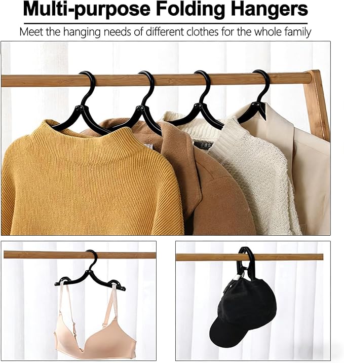 Travel Hangers, Portable Folding Hangers for Travel,Foldable Hangers - Image 3