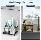 Luxspire Toothbrush Holders for Bathroom, Stainless Steel, 3 Slots, Black - Image 2