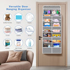 Univivi Upgraded Over the Door Organizer for Baby Nursery, Grey, 5-Shelf - Image 9