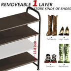 INGIORDAR 4 Tier Long Shoe Rack Organizer for Closet Metal Shoe Storage - Image 5