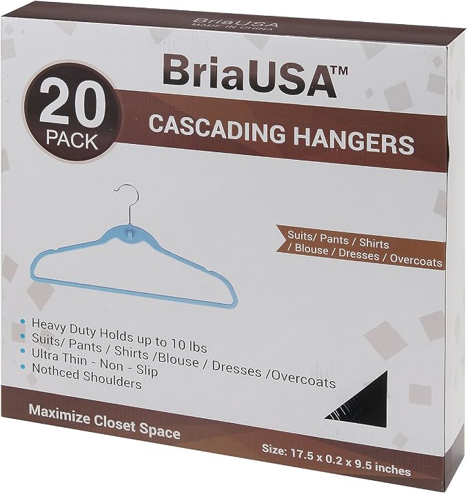 Prettyia White Hangers,Cascading Hangers,Space Saving Hangers - Image 2