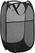 Mesh Pop up Laundry Hamper with Portable Handles, Collapsible Laundry Basket for Storage, Folding Pop-Up Clothes Hampers for Home, College Dorm or Travel, Black by Buenod