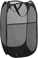 Mesh Pop up Laundry Hamper with Portable Handles, Collapsible Laundry Basket for Storage, Folding Pop-Up Clothes Hampers for Home, College Dorm or Travel, Black by Buenod